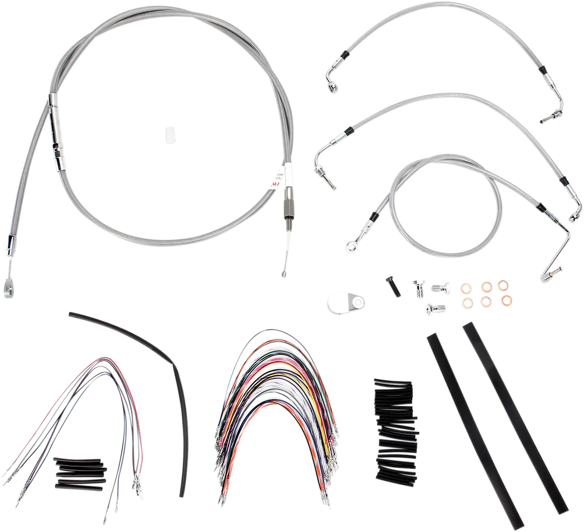 Complete Stainless Braided Handlebar Cable/Brake Line Kit