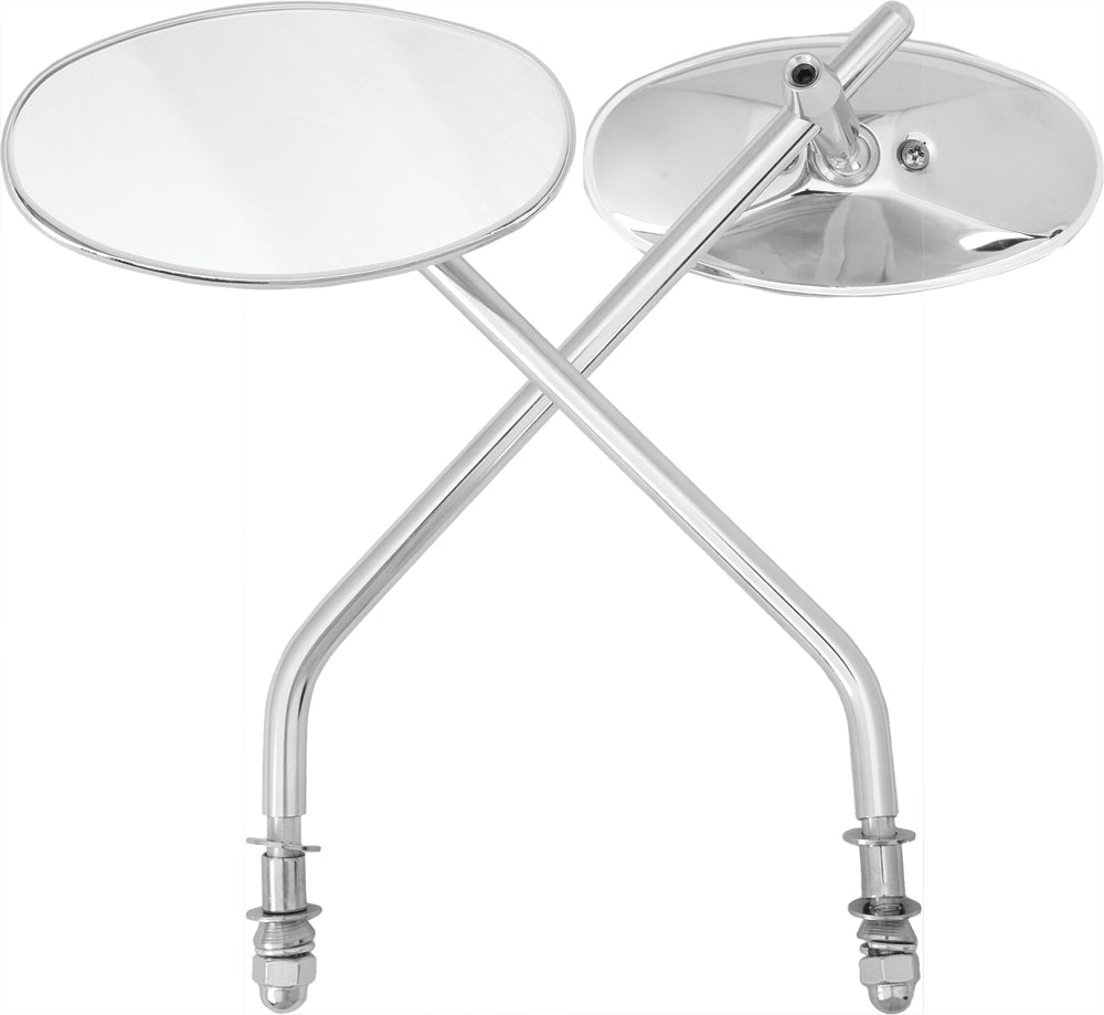 Chrome Oval Mirror