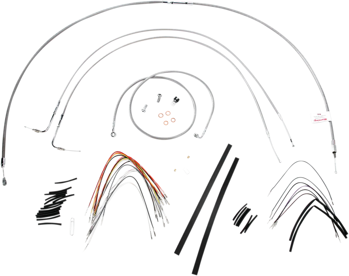 Complete Stainless Braided Handlebar Cable/Brake Line Kit