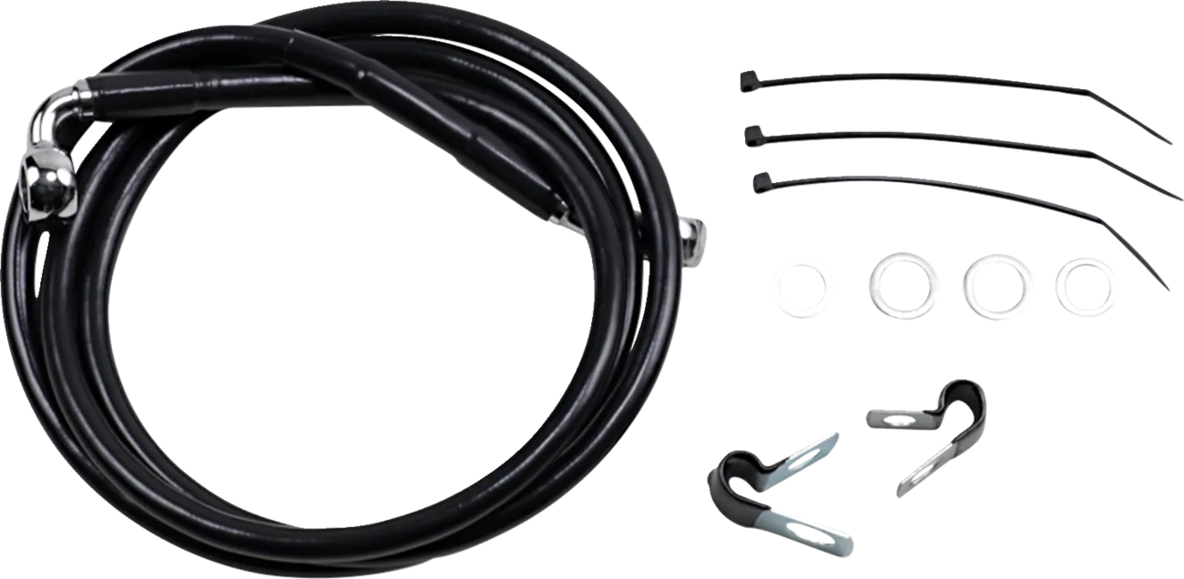 Extended Length Black Vinyl Brake Line Kit