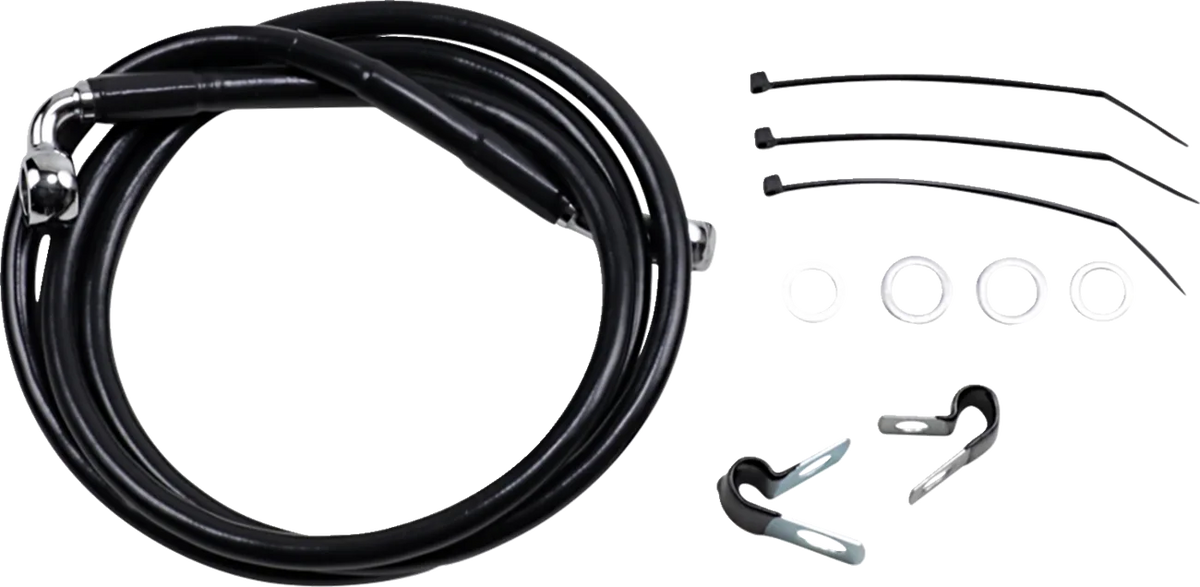 Extended Length Black Vinyl Brake Line Kit