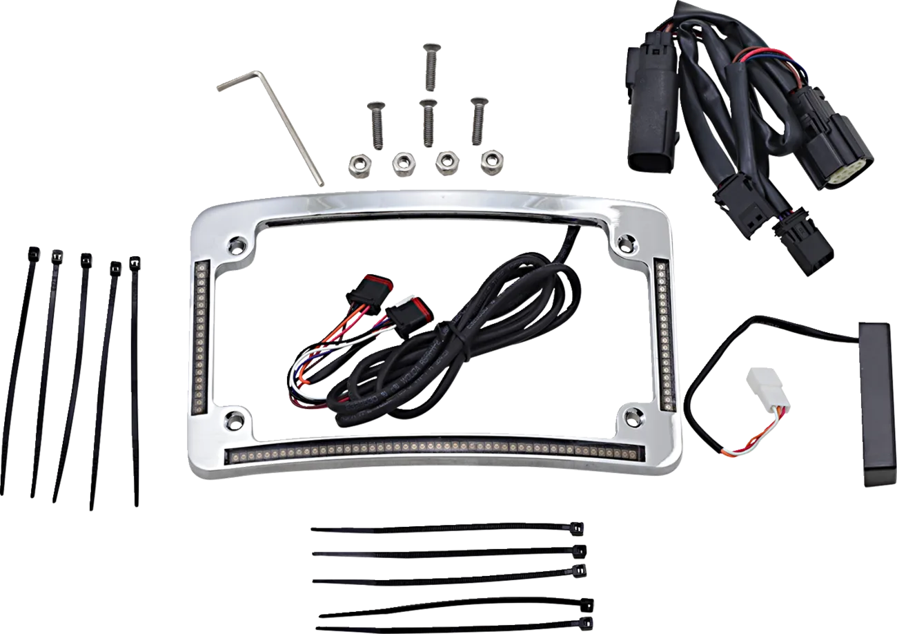 LED Radius License Plate Frame
