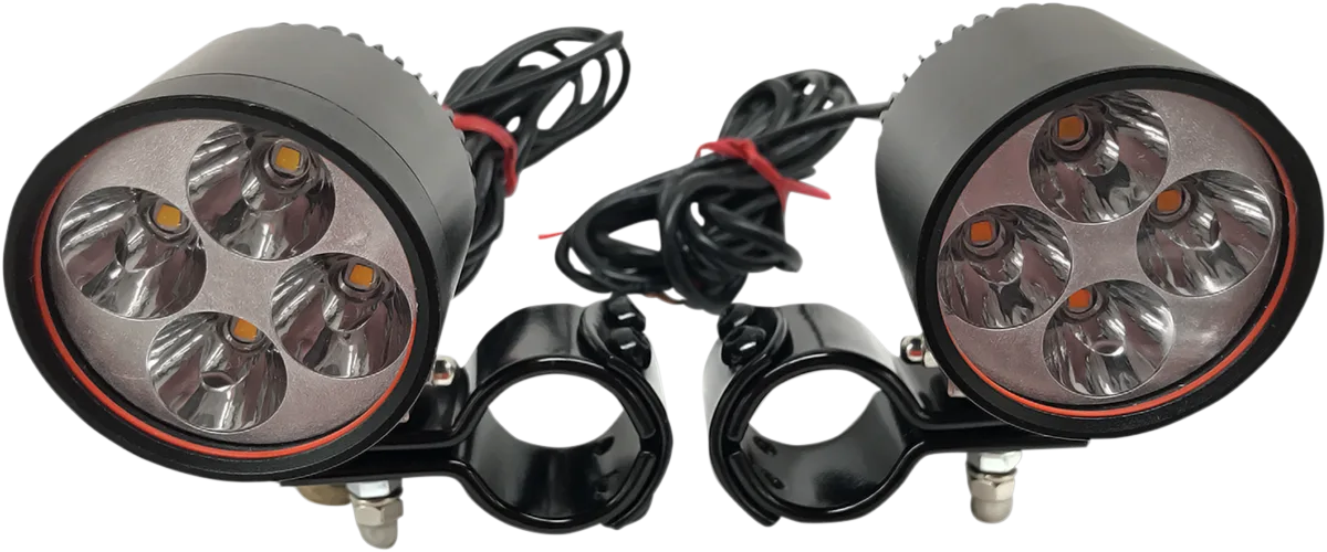 2" LED Driving Light Kit w/ 1-1/4" Clamps