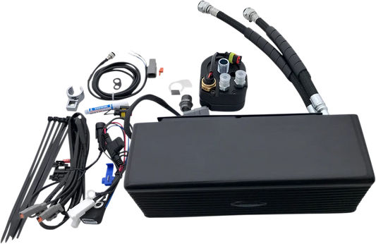 Below Regulator Mount Oil Cooler Kit with Fan for S&S T Series Engines