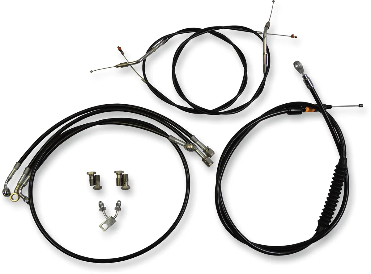 Standard Black Vinyl Handlebar Cable/Brake Line Kit — Ape Hanger