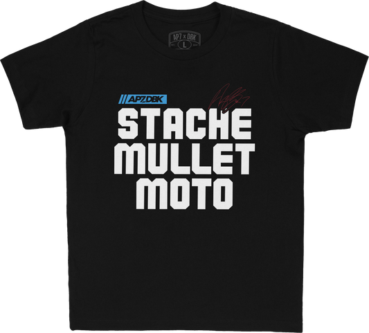 Stache Mullet Moto Youth Tee