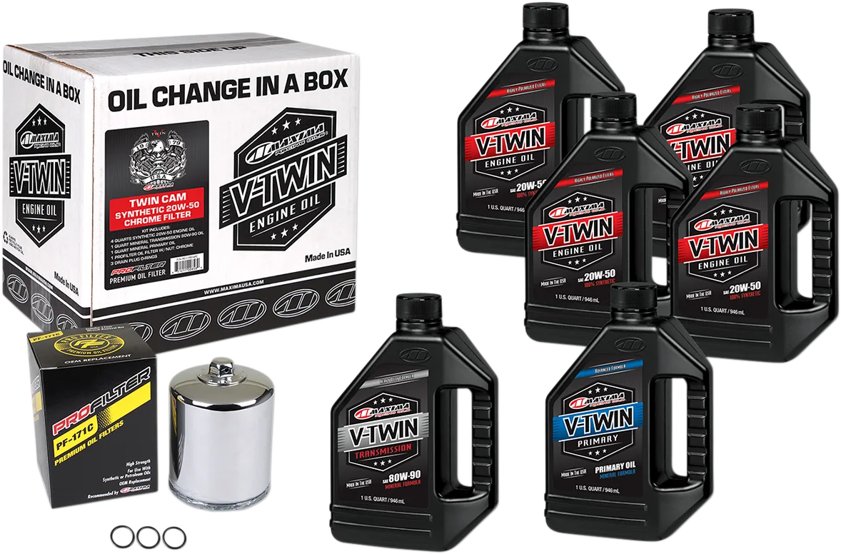 Twin Cam Synthetic 20W-50 Oil Change Kit