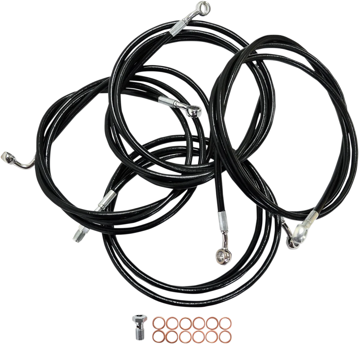 Standard Black Vinyl Handlebar Cable/Brake Line Kit — Ape Hanger