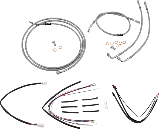 Complete Stainless Braided Handlebar Cable/Brake Line Kit