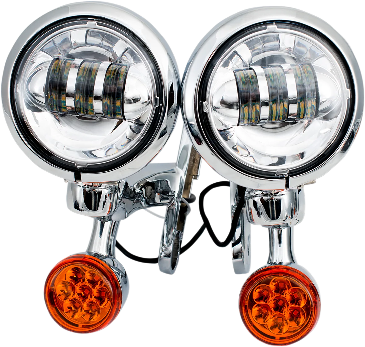 Light Brackets with LED Auxiliary Lights and Turn Signals