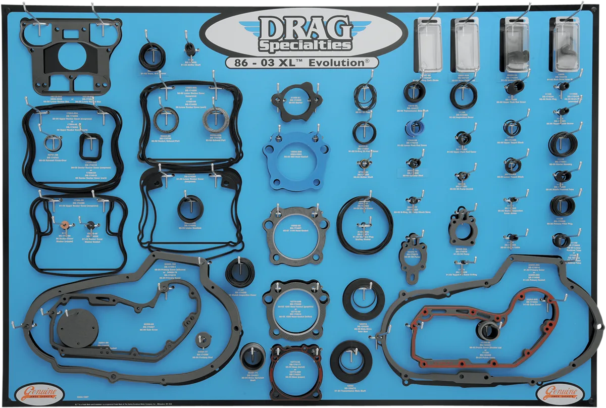 XL/Evolution Motors Gasket, Seal and O-Ring Display