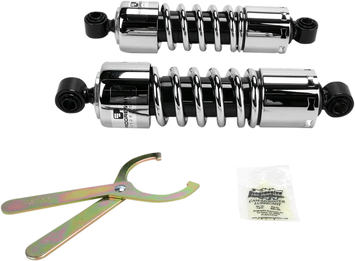 412 Series Shocks — Chrome/Black