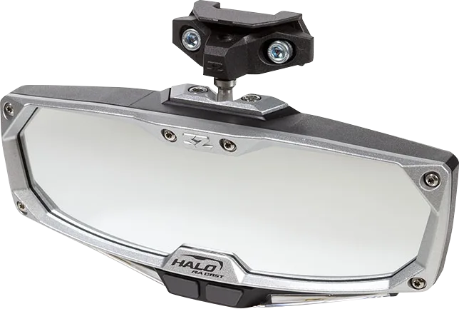 Halo R Rear View Mirror with Cast Aluminum Bezel/LED Cabin Light - Pro XP
