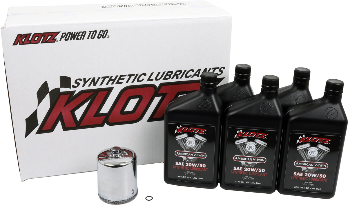 Basic 5 Quart Synthetic Engine Oil and Chrome Filter Kit