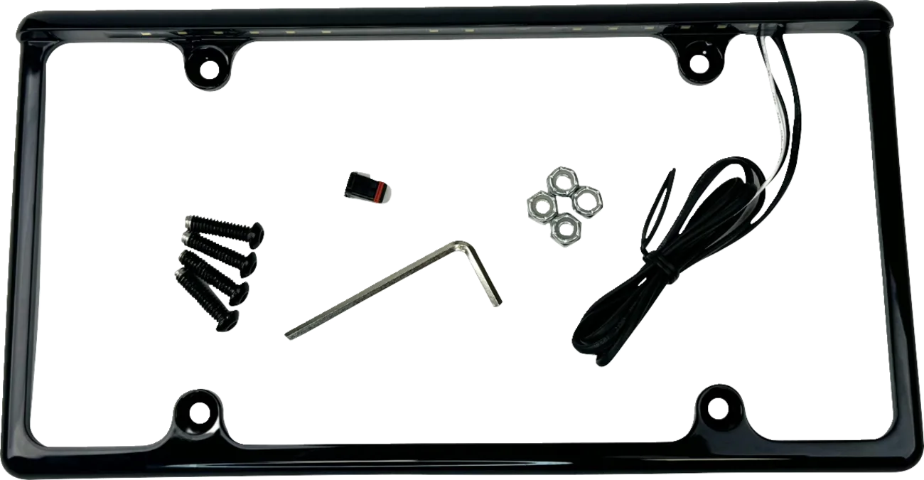License Plate Frame with LED Tag Illumination