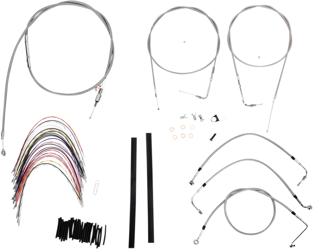 Complete Stainless Braided Handlebar Cable/Brake Line Kit
