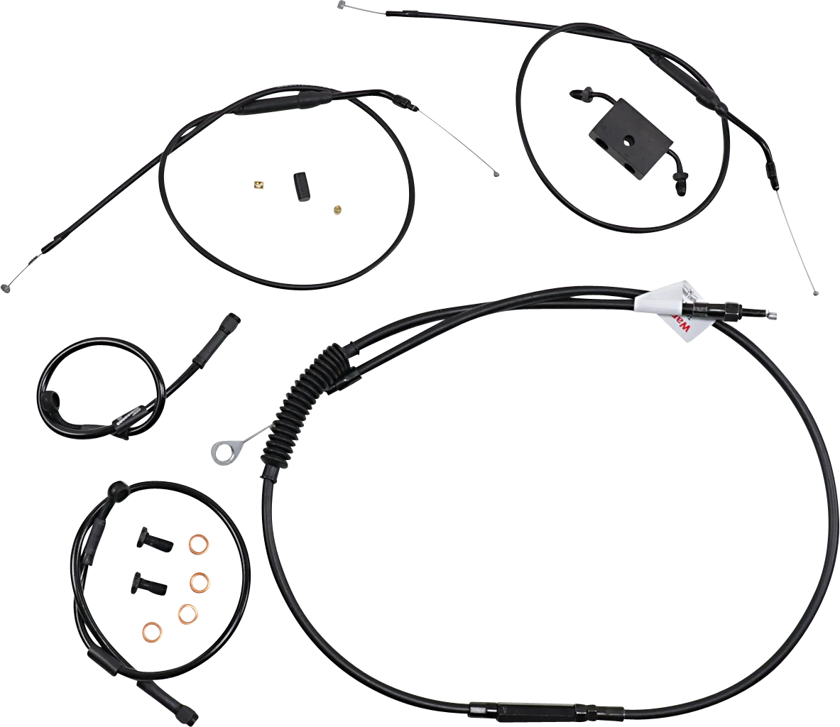Extended Handlebar Cable and Brake Line Kit for Sportsters with ABS
