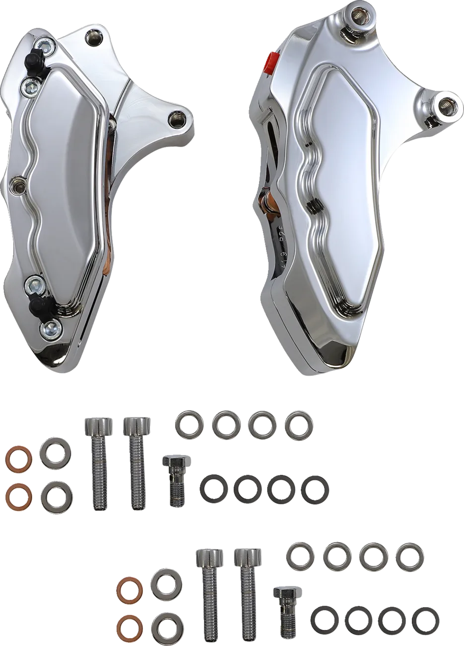 6-Piston Front Direct Bolt-On Brake Calipers for 13" Rotor