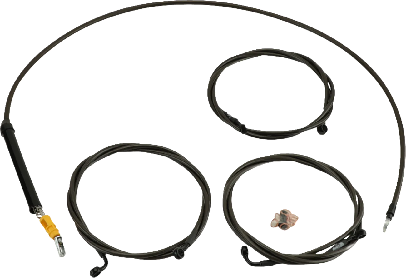 Standard Midnight Braided Handlebar Cable/Brake Line Kit — Ape Hanger