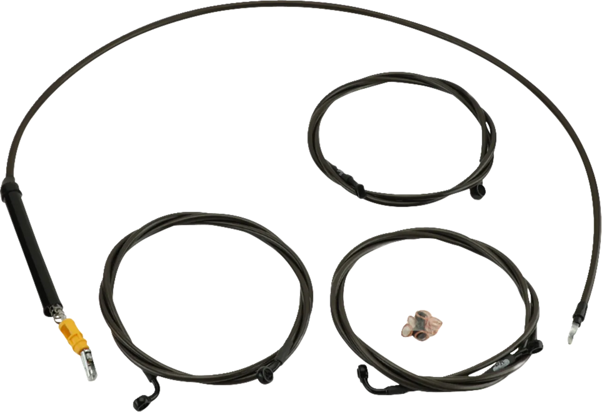 Standard Midnight Braided Handlebar Cable/Brake Line Kit — Ape Hanger