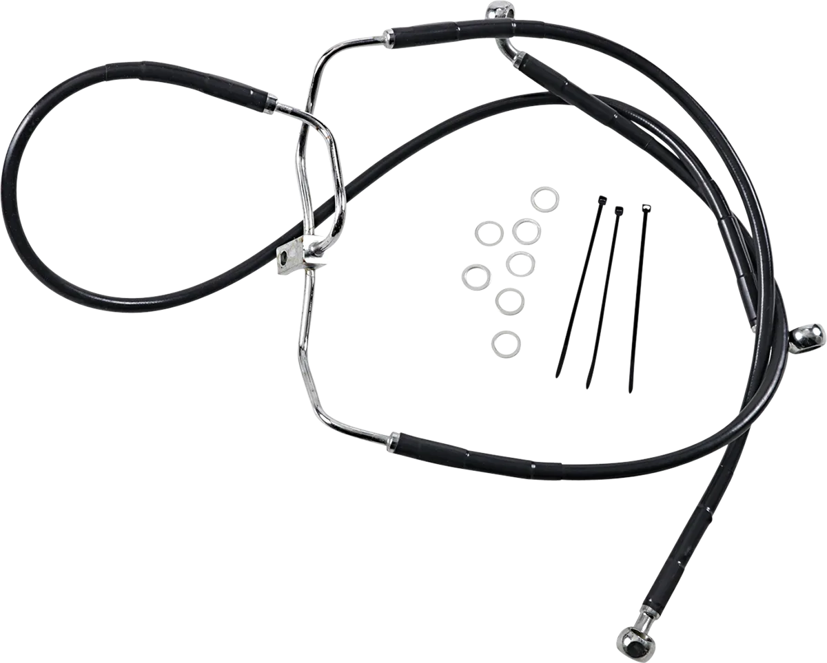 Extended Length Black Vinyl Brake Line Kit