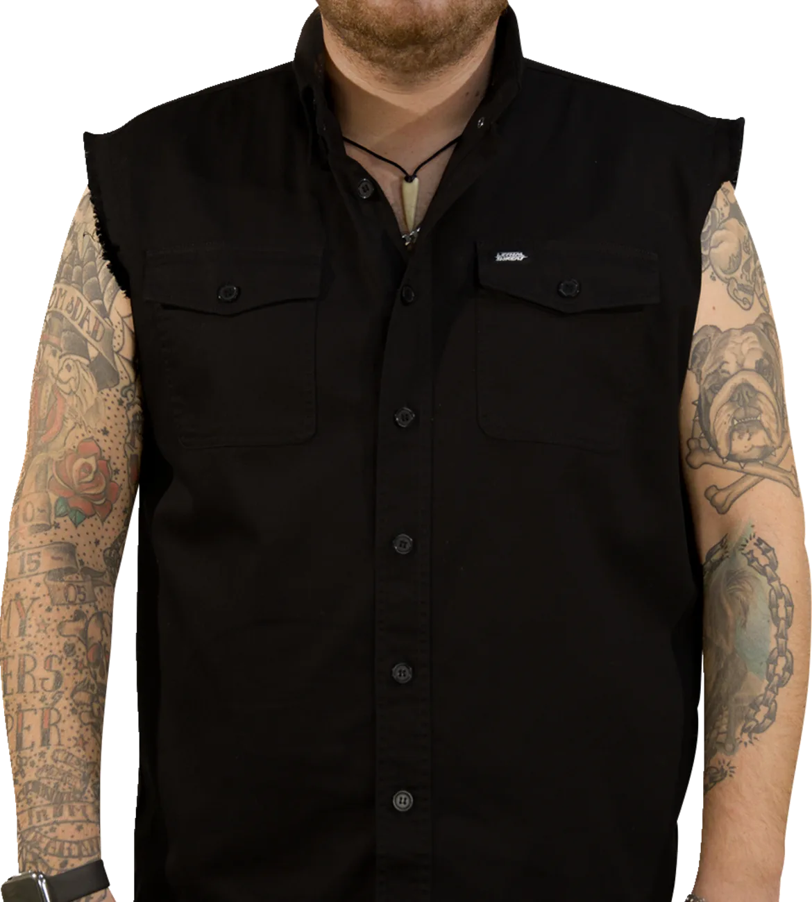 Freedom Ain't Free Printed Sleeveless Button Down Shirt