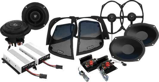 Speaker and Amplifier Kit with Cut-In Lid Adaptors