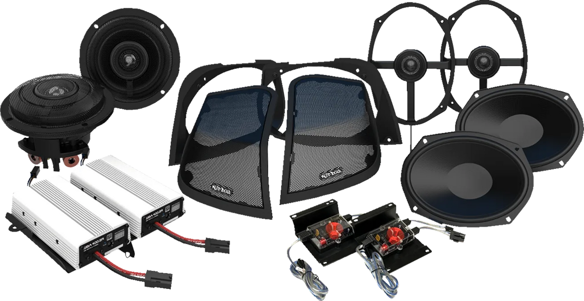 Speaker and Amplifier Kit with Cut-In Lid Adaptors