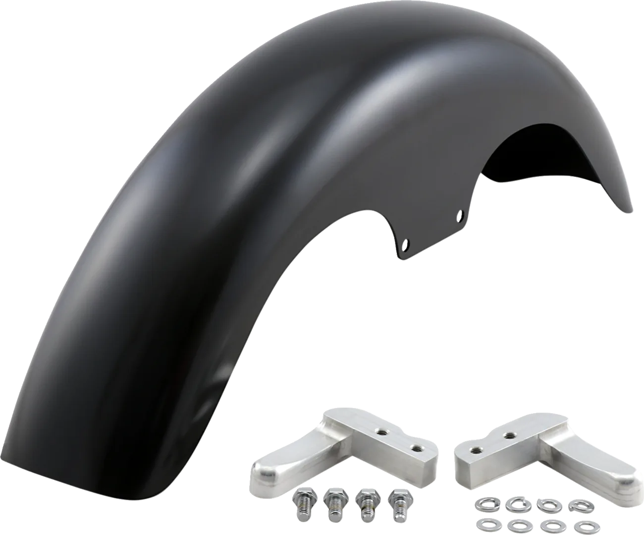 Hugger Series Front Fender with Mounting Blocks for Softail/Dyna
