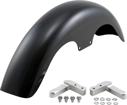 Hugger Series Front Fender with Mounting Blocks for Softail/Dyna