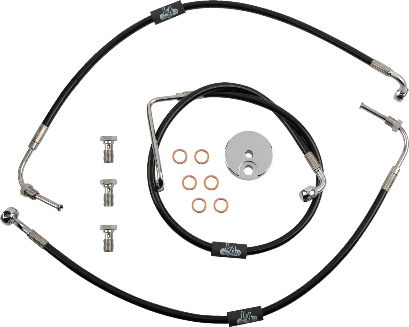 Black Braided Brake Line Kit