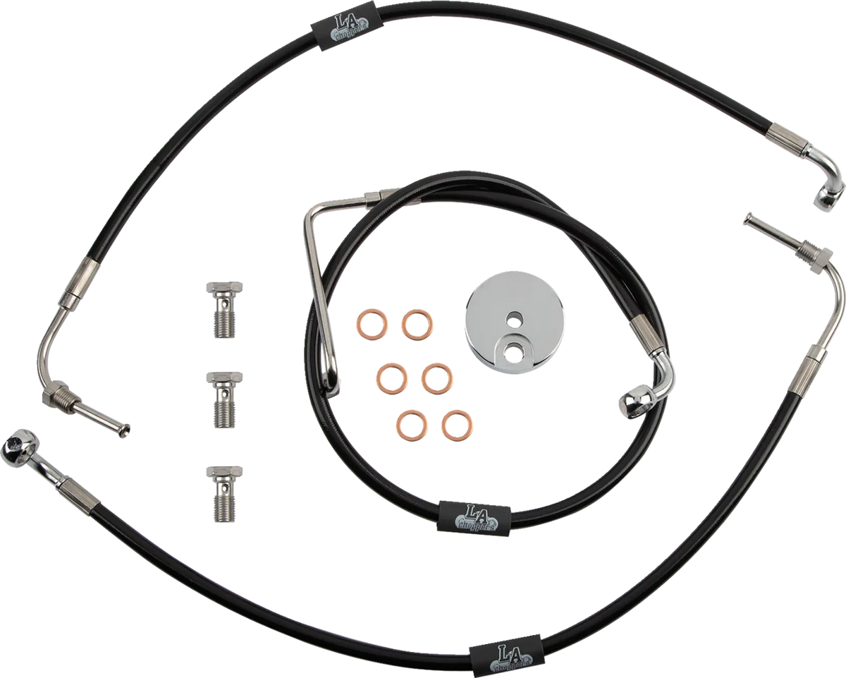 Black Braided Brake Line Kit
