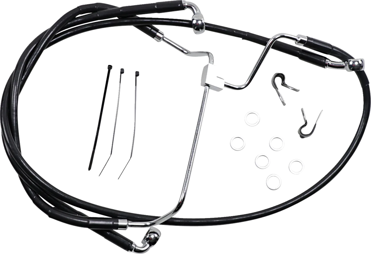 Extended Length Black Vinyl Brake Line Kit