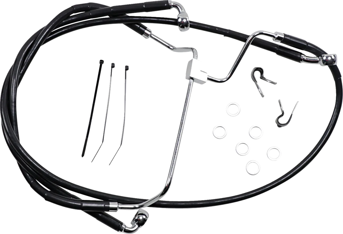 Extended Length Black Vinyl Brake Line Kit