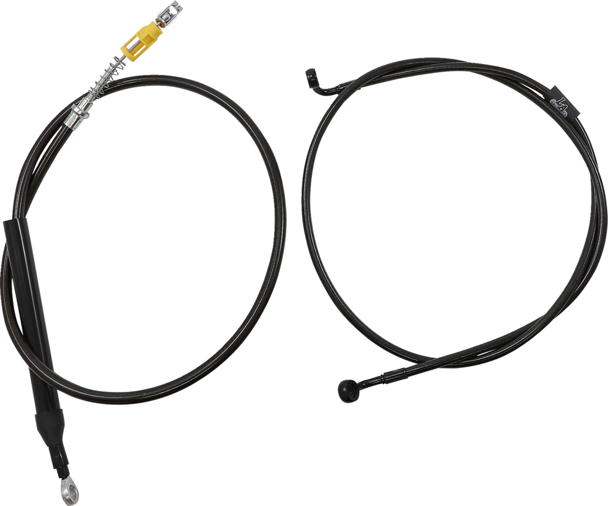 Complete Midnight Braided Handlebar Cable/Brake Line Kit — Standard