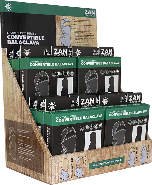 DISPLAY PREPACK BALACLAVA SPORTFLEX 12PK