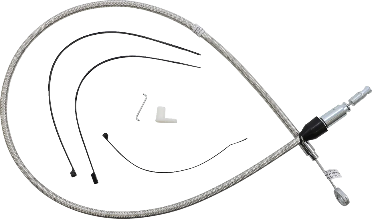 Polished Stainless Quick Connect Upper Clutch Cable