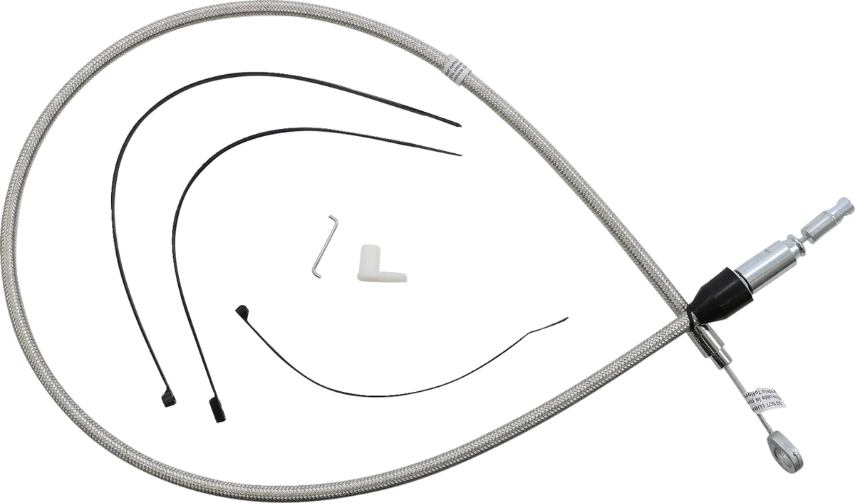 Polished Stainless Quick Connect Upper Clutch Cable