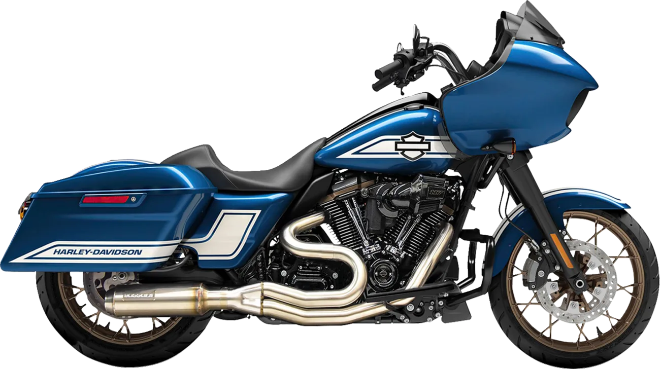 2-into-1 Mid-Length Exhaust System with Super Bike Muffler