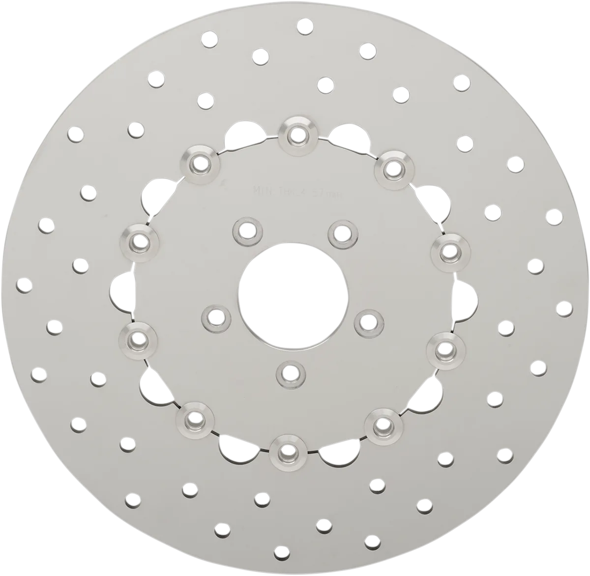 Polished Stainless Steel Drilled Brake Rotor