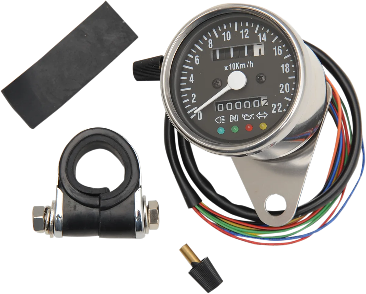 2.4" Mini Mechanical Speedometer with LED Indicators