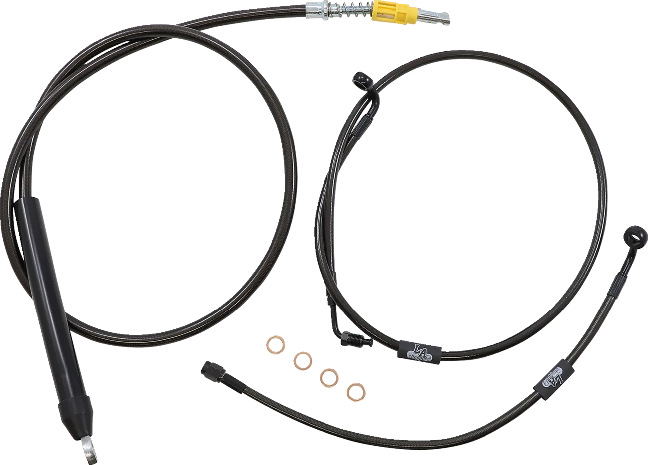 Standard Midnight Braided Handlebar Cable/Brake Line Kit — Ape Hanger