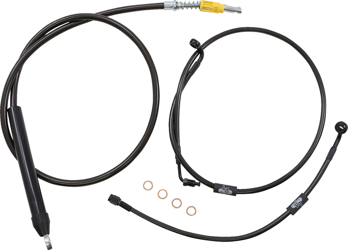 Standard Midnight Braided Handlebar Cable/Brake Line Kit — Ape Hanger