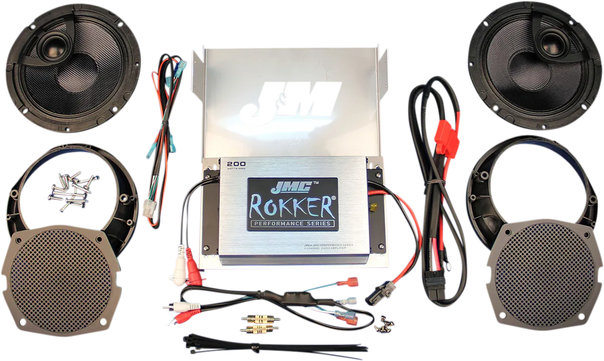 JMC ROKKER® 200W 2-Channel Amplifier and Speaker Kit