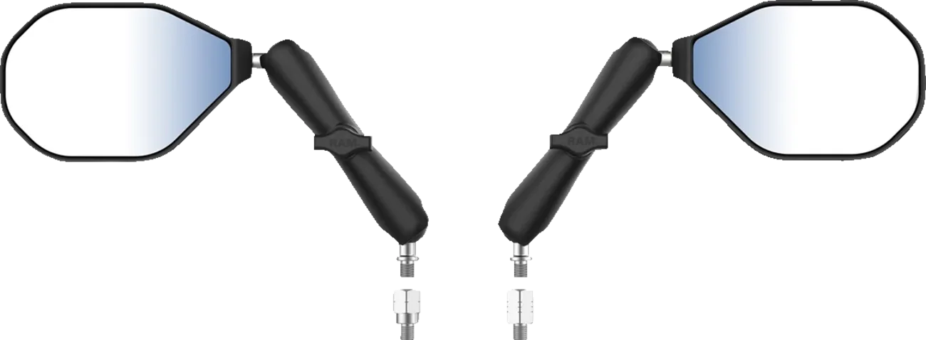 Tough-Mirror™ Kit with M10-1.25 Bases/Reverse Adapter - Long Arm