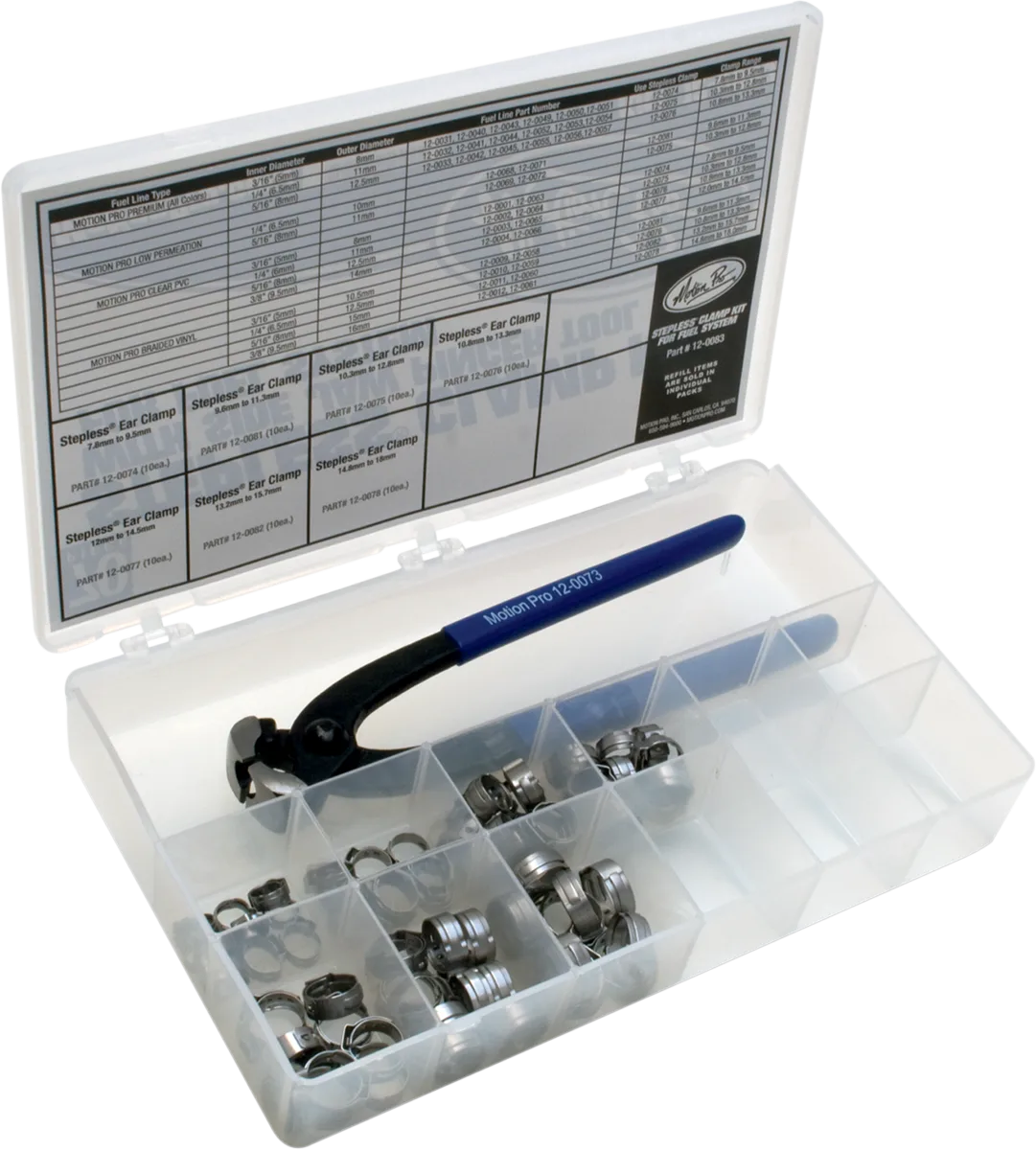 Stepless® Ear Clamp Kit for Fuel System with Pincher Tool