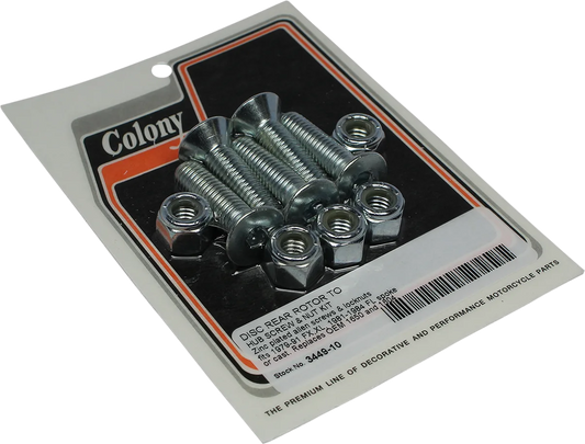 Disc Rear Rotor to Hub Screw and Nut Kit