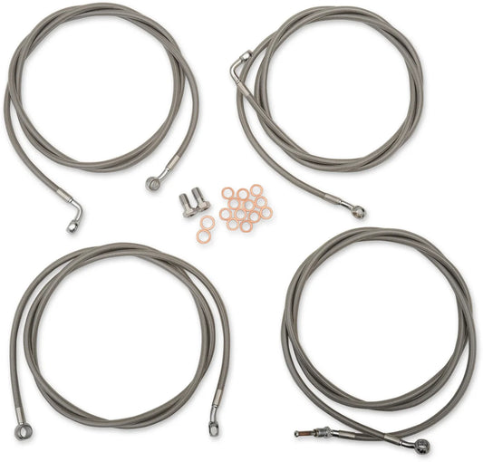 Standard Stainless Braided Handlebar Cable/Brake Line Kit