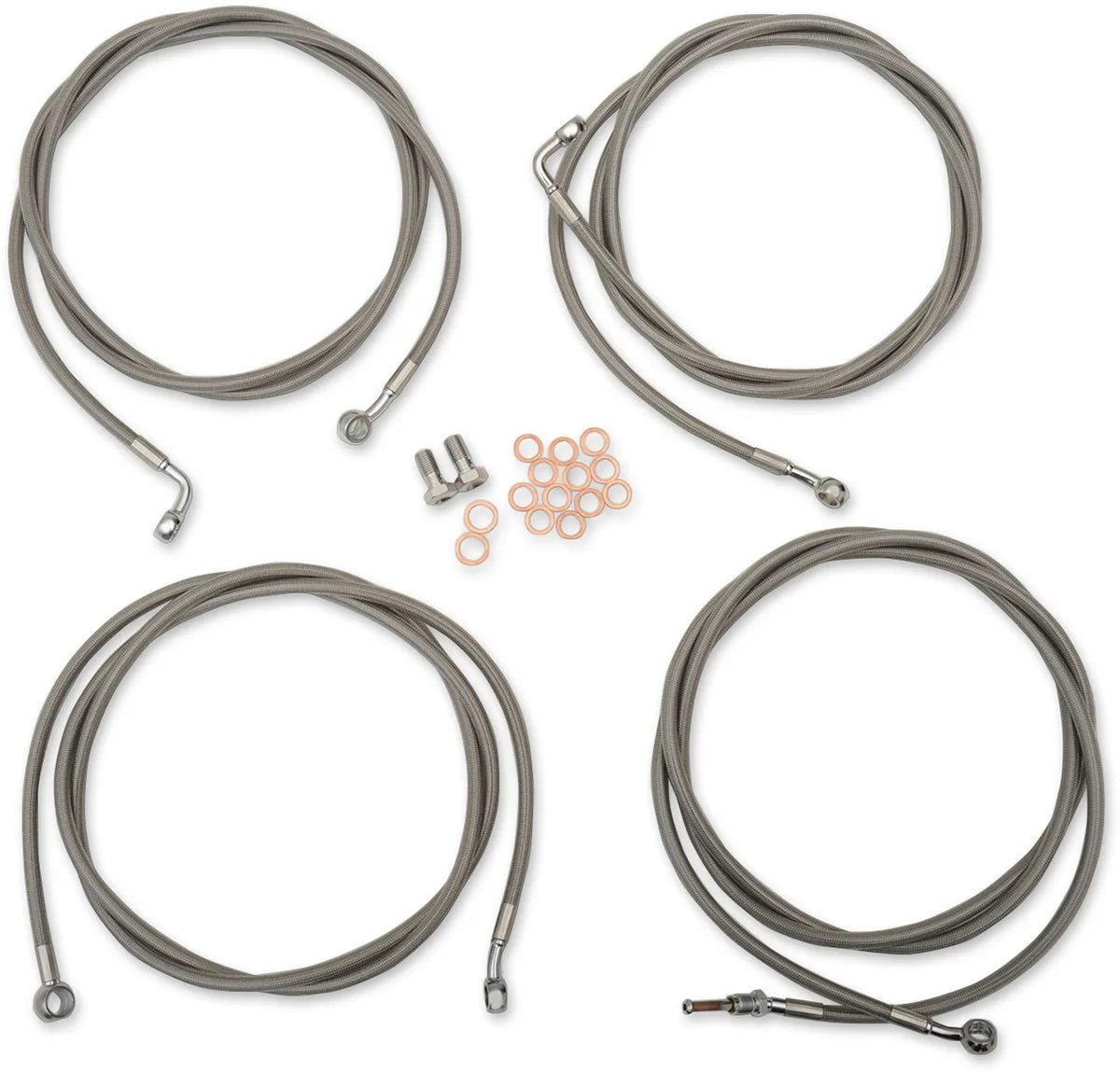 Standard Stainless Braided Handlebar Cable/Brake Line Kit