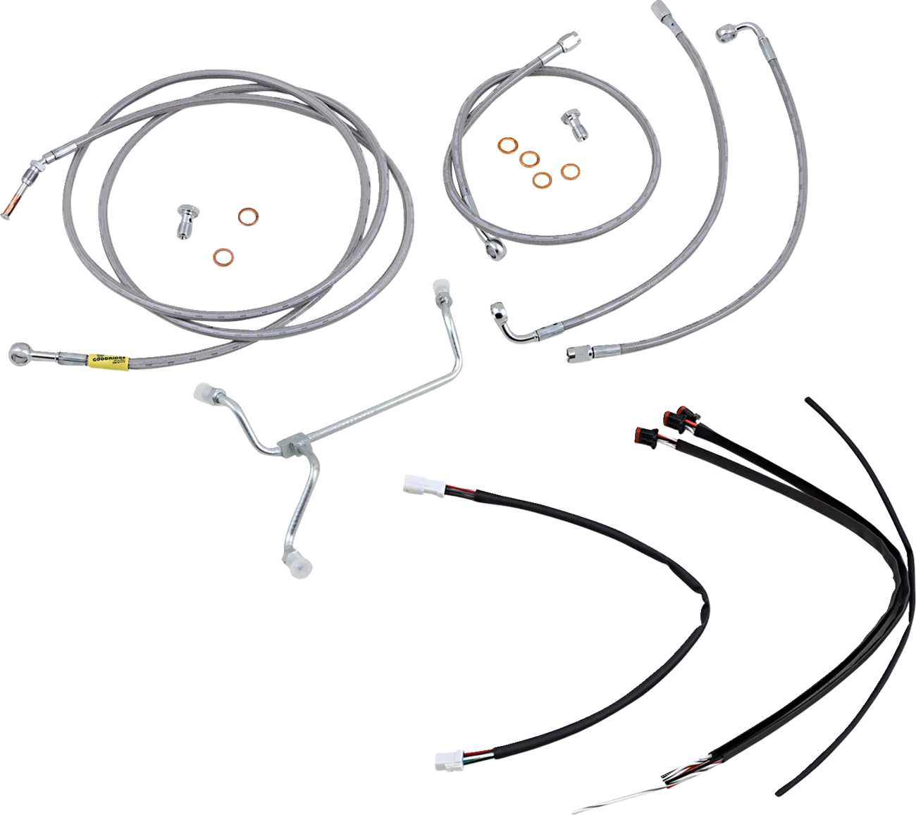 Complete Stainless Braided Handlebar Cable/Brake Line Kit